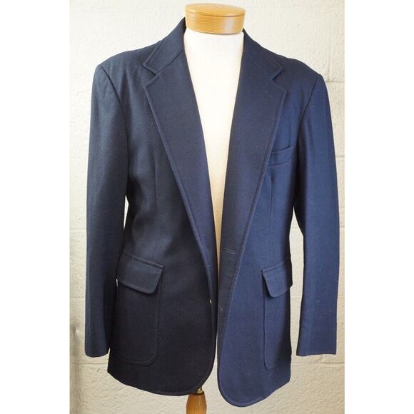Pendleton dark navy wool preppy nautical coastal Mens blazer sport coat size 42